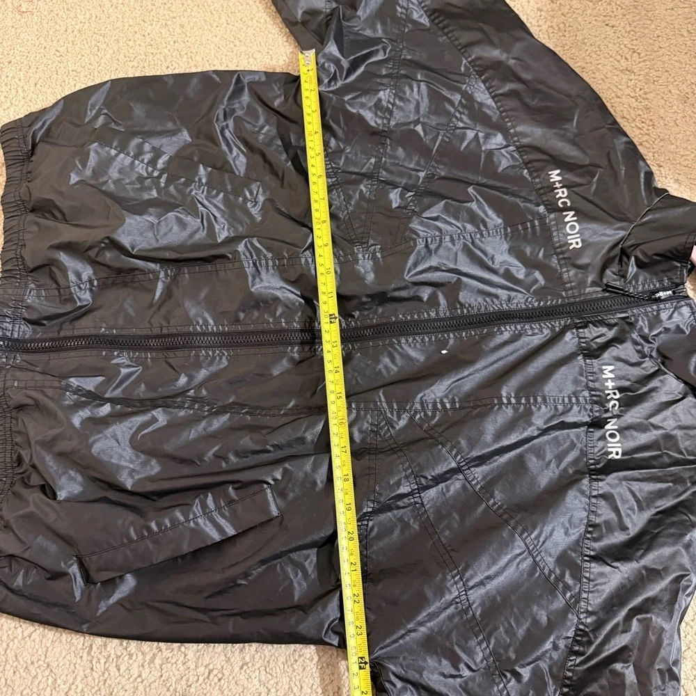M+RC Noir Black Nylon Windbreaker Jacket Logo Track Jacket Men’s Large
